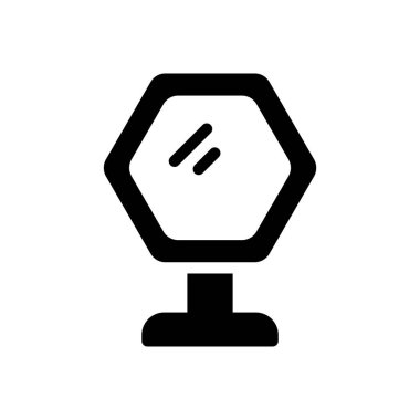 Şeffaf bir arkaplanda ayna vektör illüstrasyonu. Konsept ve grafik tasarım için mükemmel kalite sembolleri..