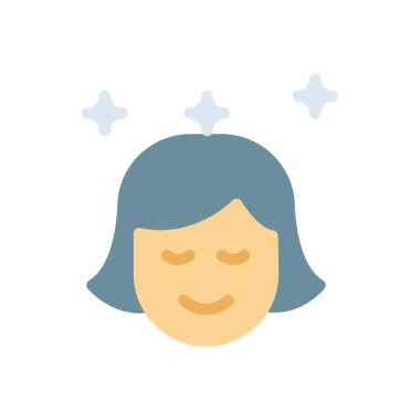 Saydam bir arkaplan üzerinde kız vektör çizimi. Konsept ve grafik tasarım için kaliteli semboller.. 