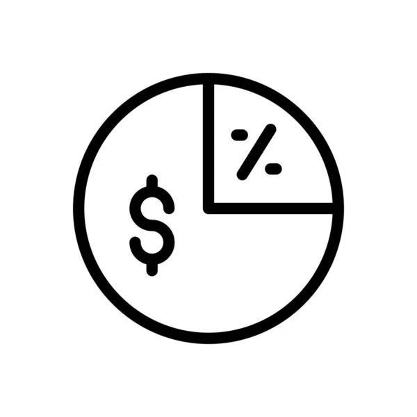 Pie Chart Vector Illustration Transparent Background Premium Quality Symbols Thin — Stock Vector