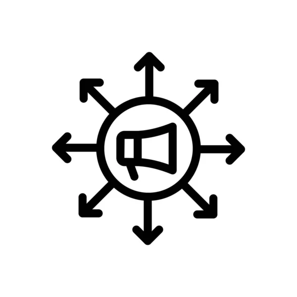Illustrazione Vettoriale Megafono Sfondo Trasparente Simboli Qualità Premium Icona Linea — Vettoriale Stock