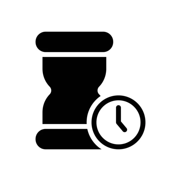 Hourglass Διανυσματική Απεικόνιση Ένα Διαφανές Φόντο Premium Σύμβολα Ποιότητας Glyphs — Διανυσματικό Αρχείο