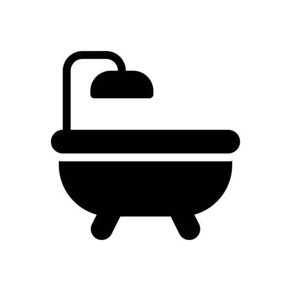 透明背景下的浴场矢量图解 优质符号 概念和图形设计用的Glyphs图标 — 图库矢量图片