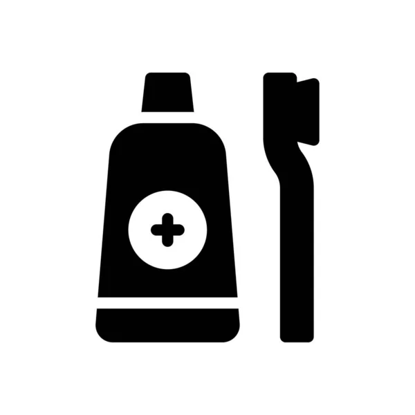 Zahnpasta Vektor Illustration Auf Transparentem Hintergrund Symbole Premium Qualität Glyphen — Stockvektor