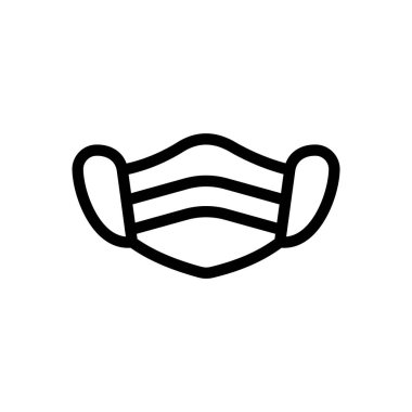 Şeffaf bir arkaplan üzerinde maske vektör çizimi. Premium kalite semboller. Konsept ve grafik tasarım için ince çizgi simgesi.