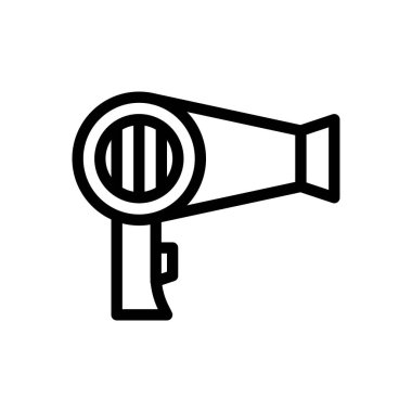 Şeffaf bir arkaplanda kurutucu vektör çizimi. Konsept ve grafik tasarım için ince çizgi simgesi.. 