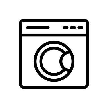 Şeffaf bir arkaplanda vektör illüstrasyonunu yıkamak. Konsept ve grafik tasarım için ince çizgi simgesi..