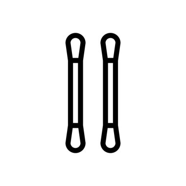 Şeffaf bir arkaplanda pamuk vektör çizimi. Konsept ve grafik tasarım için ince çizgi simgesi..