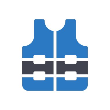 Şeffaf bir arkaplan üzerinde can yelekli vektör çizimi. Konsept ve grafik tasarımı için çok kaliteli semboller..