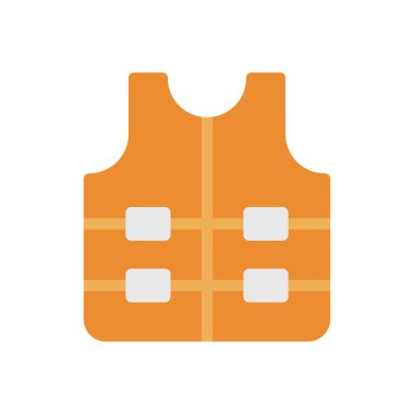 Şeffaf bir arkaplan üzerinde can yelekli vektör çizimi. Konsept ve grafik tasarım için kaliteli semboller..