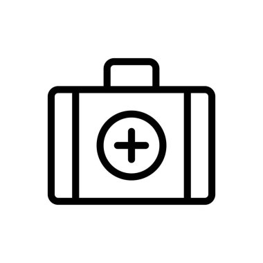 Saydam bir arkaplan üzerinde tıbbi malzeme vektör çizimi. Premium kalite semboller. Konsept ve grafik tasarım için ince çizgi simgesi.