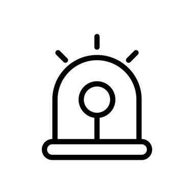 Şeffaf bir arkaplanda siren vektör çizimi. Premium kalite sembolleri. Konsept ve grafik tasarım için ince çizgi simgesi.