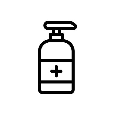 Şeffaf bir arkaplanda vektör illüstrasyonu dezenfekte ediliyor. Premium kalite sembolleri. Konsept ve grafik tasarım için ince çizgi simgesi. 