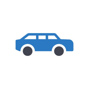 Şeffaf bir arkaplan üzerinde araba vektör çizimi. Konsept ve grafik tasarımı için mükemmel kalite semboller.. 