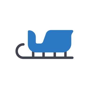 Şeffaf bir arkaplan üzerinde kızak vektör illüstrasyonu. Konsept ve grafik tasarımı için kaliteli semboller..