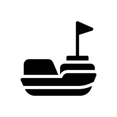 Saydam bir arkaplanda tekne vektör çizimi. Konsept ve grafik tasarım simgeleri için kaliteli semboller..