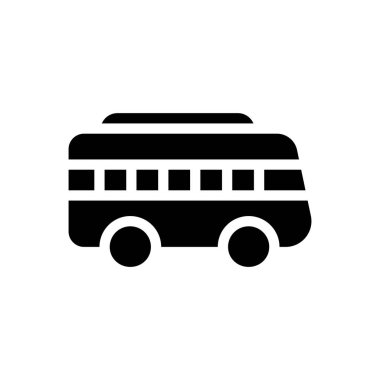 Şeffaf bir arkaplan üzerinde otobüs vektör illüstrasyonu. Konsept ve grafik tasarımı için mükemmel kalite semboller..
