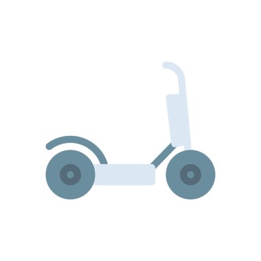 Saydam bir arkaplan üzerinde scooter vektör çizimi. Konsept ve grafik tasarım için premium kalite simgeleri..