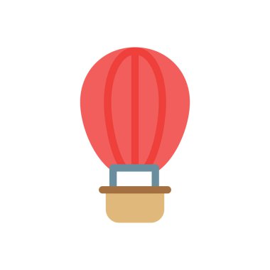 Saydam bir arkaplan üzerinde sıcak balon vektör illüstrasyonu. Konsept ve grafik tasarım için özel kalite simgeleri.. 