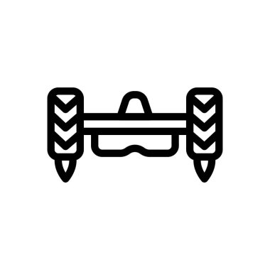 Şeffaf bir arkaplan üzerinde hoverboard vektör çizimi. Premium kalite semboller. Konsept ve grafik tasarım için ince çizgi simgesi.