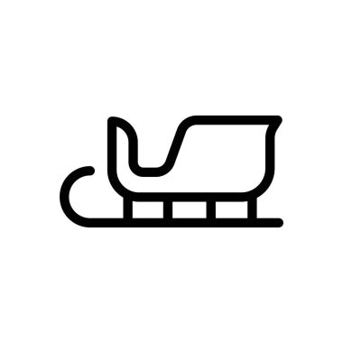 Şeffaf bir arkaplan üzerinde kızak vektör çizimi. Premium kalite semboller. Konsept ve grafik tasarım için ince çizgi simgesi.