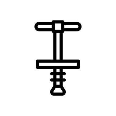 Şeffaf bir arkaplan üzerinde taşıyıcı vektör çizimi. Konsept ve grafik tasarımı için ince çizgi simgesi..