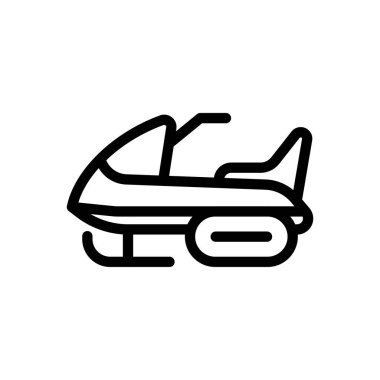 Saydam bir arkaplanda kayak vektörü çizimi. Premium kalite sembolleri. Konsept ve grafik tasarım için ince çizgi simgesi.