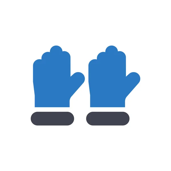 Gloves Vector Illustration Transparent Background Premium Quality Symbols Glyphs Icon — Stock vektor