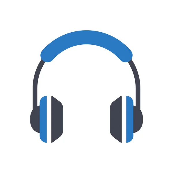 Headphone Vector Illustration Transparent Background Premium Quality Symbols Glyphs Icon — 스톡 벡터