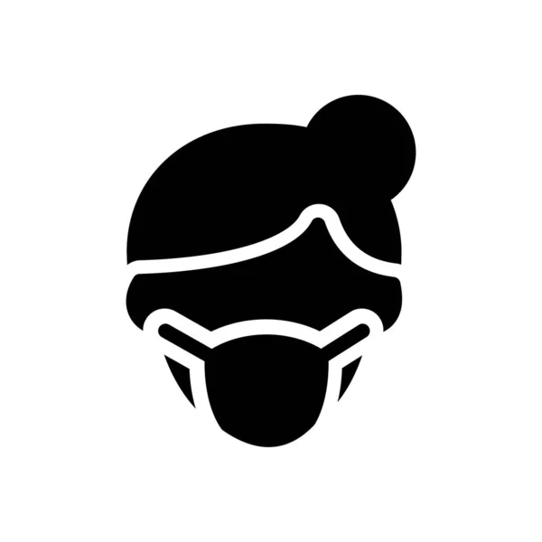 Mask Vector Illustration Transparent Background Premium Quality Symbols Glyphs Icon — Stock Vector