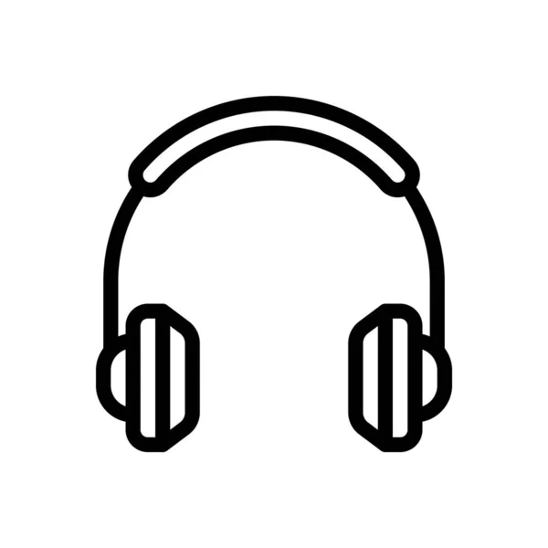 Ilustracja Wektora Słuchawkowego Przejrzystym Tle Symbole Jakości Premium Cienka Ikona — Wektor stockowy