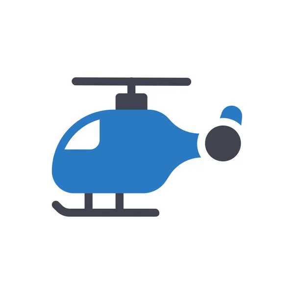 Helicopter Vector Illustration Transparent Background Premium Quality Symbols Glyphs Icon — Stock Vector