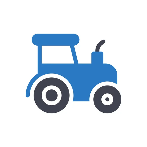 Tractor Vector Illustration Transparent Background Premium Quality Symbols Glyphs Icon — Stock Vector