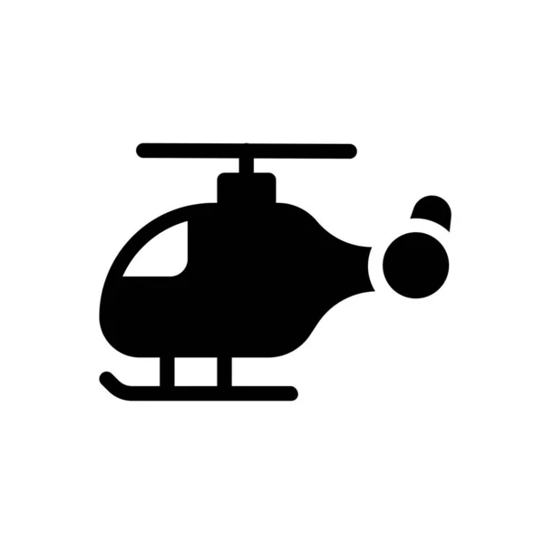 透明背景下的直升机矢量图解 高级质量符号 概念和图形设计的Glyphs图标 — 图库矢量图片