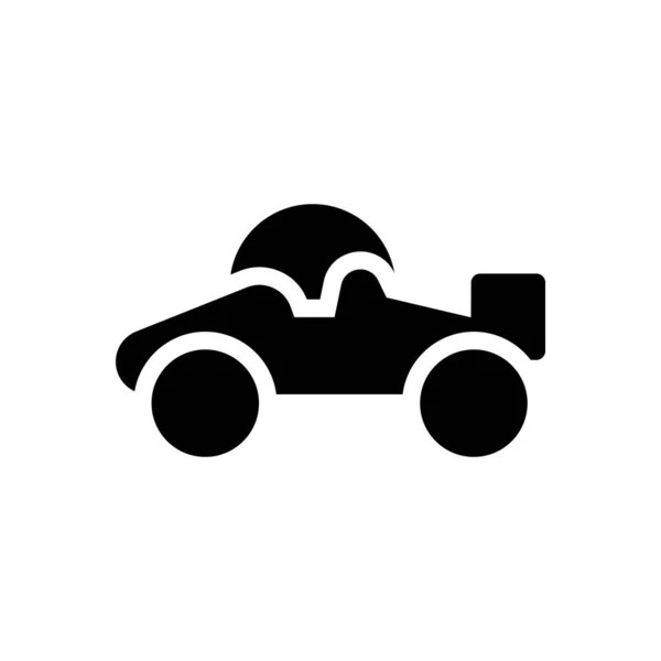 透明背景下的赛车矢量图解 高级质量符号 概念和图形设计用的Glyphs图标 — 图库矢量图片