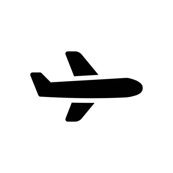 Plane Vector Illustration Transparent Background Premium Quality Symbols Glyphs Icon — Stock Vector