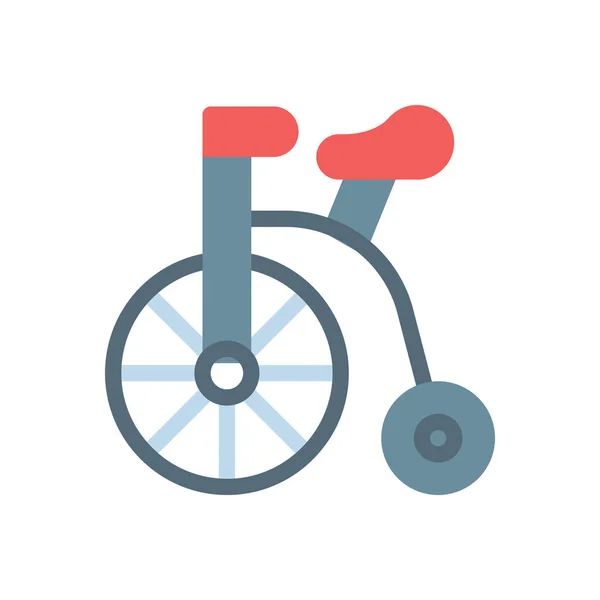 Unicycle Vector Illustration Transparent Background Premium Quality Symbols Stroke Icon — Vettoriale Stock