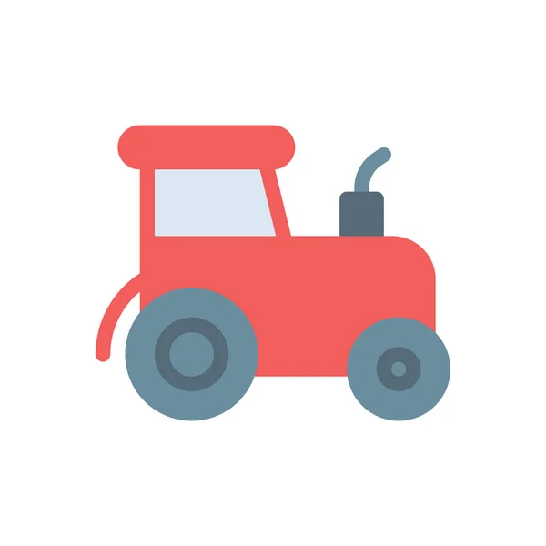 Şeffaf Bir Arkaplan Üzerinde Traktör Vektör Çizimi Konsept Grafik Tasarımı — Stok Vektör