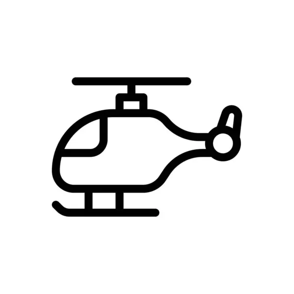 Helicopter Vector Illustration Transparent Background Premium Quality Symbols Thin Line — Stock Vector