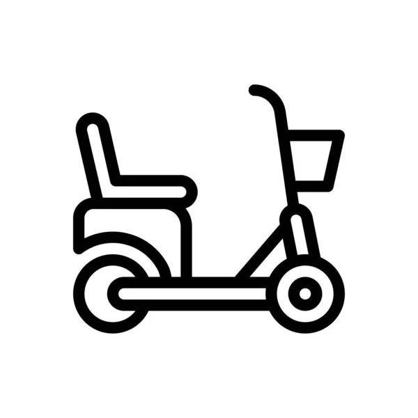 Scooter Vector Illustration Transparent Background Premium Quality Symbols Thin Line — Vetor de Stock