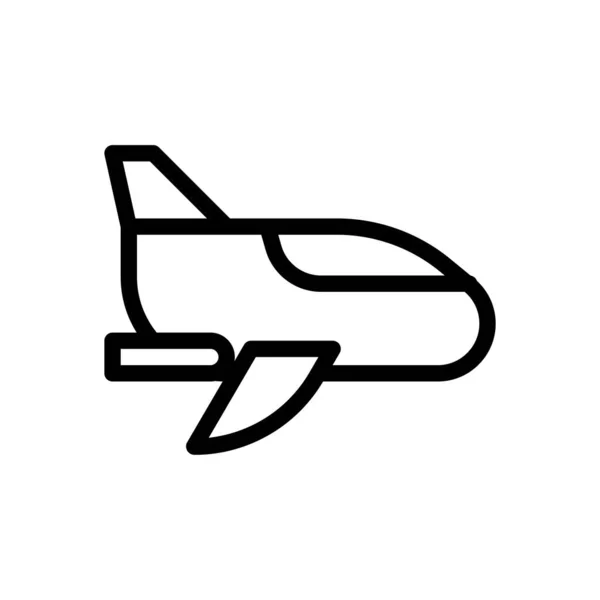 Plane Vector Illustration Transparent Background Premium Quality Symbols Thin Line — Stok Vektör