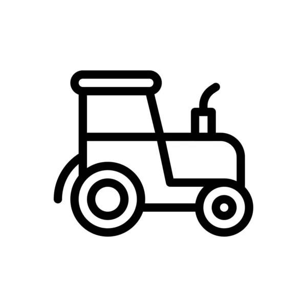 Vektorová Ilustrace Traktoru Průhledném Pozadí Symboly Prvotřídní Kvality Ikona Tenké — Stockový vektor