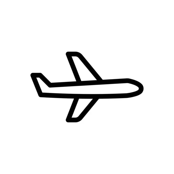 Plane Vector Illustration Transparent Background Premium Quality Symbols Thin Line — Stock Vector
