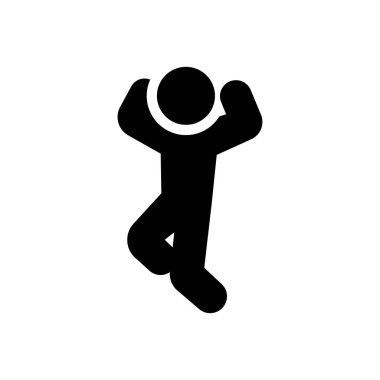 Şeffaf bir arkaplanda dans vektör illüstrasyonu. Konsept ve grafik tasarım için özel kalite semboller..