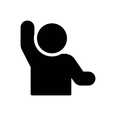 Saydam bir arkaplan üzerinde insan vektör illüstrasyonu. Konsept ve grafik tasarım simgeleri için kaliteli semboller.. 