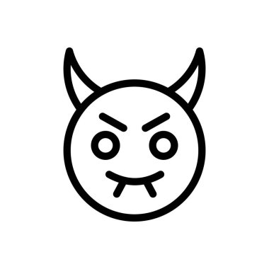 Şeffaf bir arkaplan üzerinde şeytan vektör çizimi. Premium kalite semboller. Konsept ve grafik tasarım için ince çizgi simgesi.