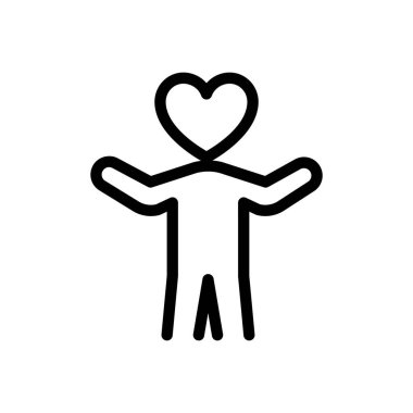 Şeffaf bir arkaplanda sevgi vektör çizimi. Premium kalite semboller. Konsept ve grafik tasarım için ince çizgi simgesi.