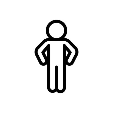 Saydam bir arkaplan üzerinde insan vektör çizimi. Premium kalite semboller. Konsept ve grafik tasarım için ince çizgi simgesi.