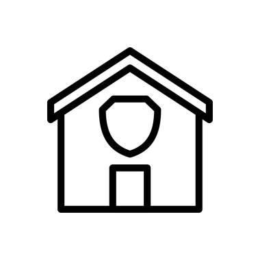 Şeffaf bir arkaplan üzerinde ev vektör çizimi. Premium kalite semboller. Konsept ve grafik tasarım için ince çizgi simgesi. 