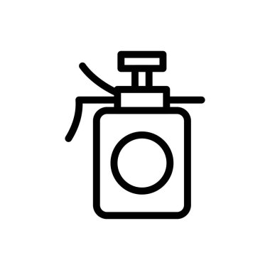 Saydam bir arkaplanda sprey vektör çizimi. Konsept ve grafik tasarım için ince çizgi simgesi..