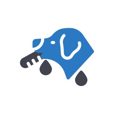 Şeffaf bir arkaplan üzerinde köpek vektör çizimi. Konsept ve grafik tasarımı için mükemmel kalite semboller.. 